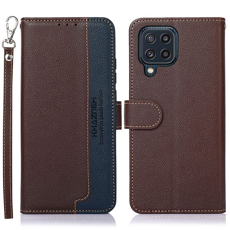 Etui Folio Samsung Galaxy M32 Styl Litchi Rfid Khazneh Etui Ochronne