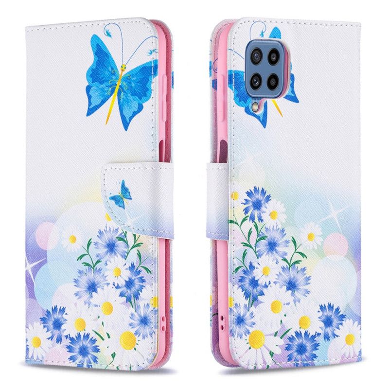 Obudowa Samsung Galaxy M32 Etui Na Telefon Malowane Motyle I Kwiaty