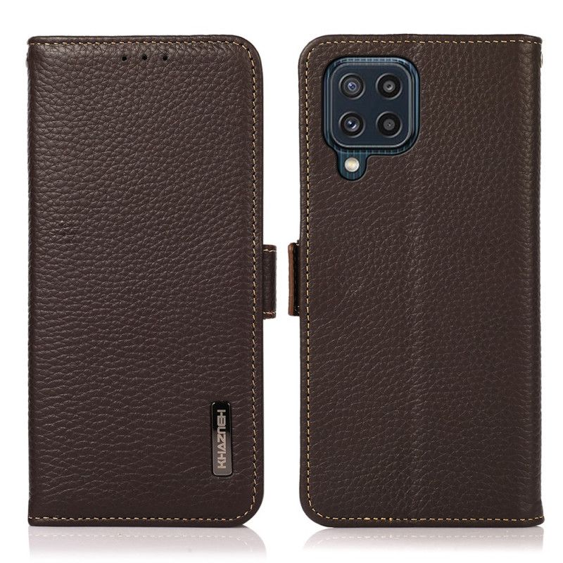 Skórzany Futerał Samsung Galaxy M32 Etui Na Telefon Litchi Leather Khazneh Rfid