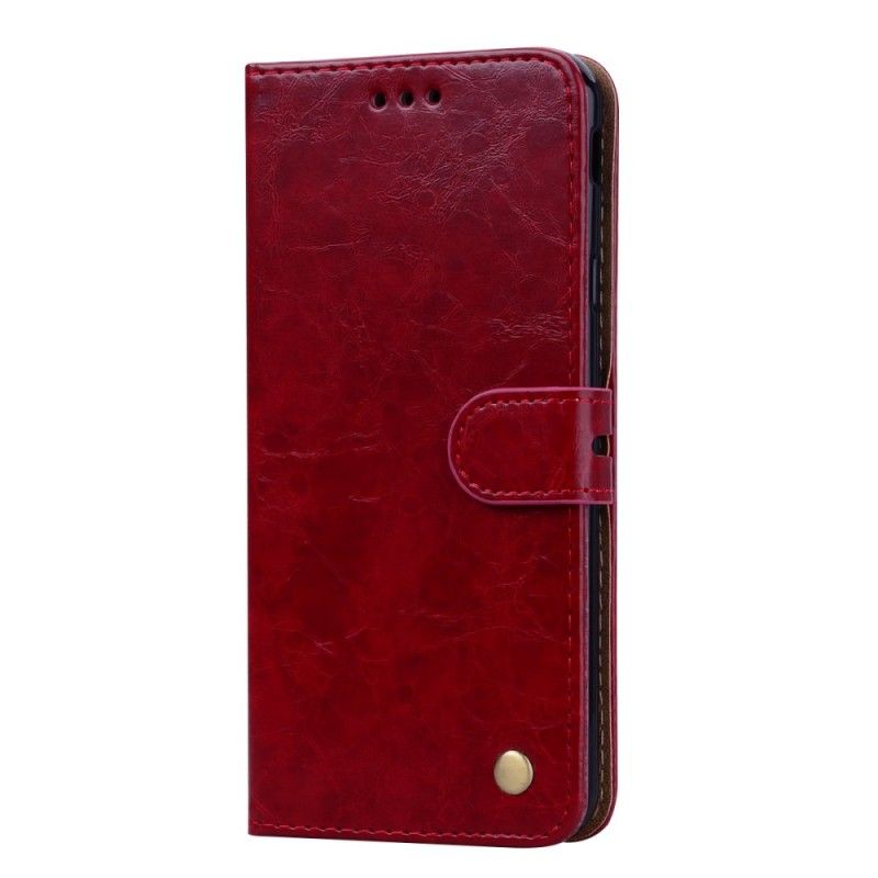 Etui Folio Samsung Galaxy J4 Plus Czerwony Lśniąca. Skórzana Czapka Księcia