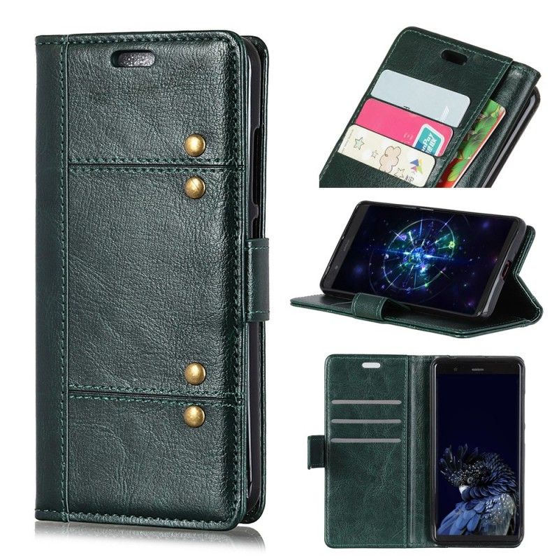 Etui Folio Samsung Galaxy J4 Plus Efekt Antycznej Skóry Etui Ochronne