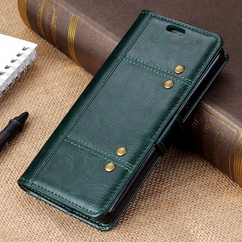 Etui Folio Samsung Galaxy J4 Plus Efekt Antycznej Skóry Etui Ochronne