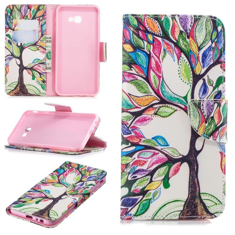 Etui Folio Samsung Galaxy J4 Plus Kolorowe Drzewo