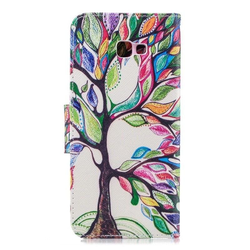 Etui Folio Samsung Galaxy J4 Plus Kolorowe Drzewo
