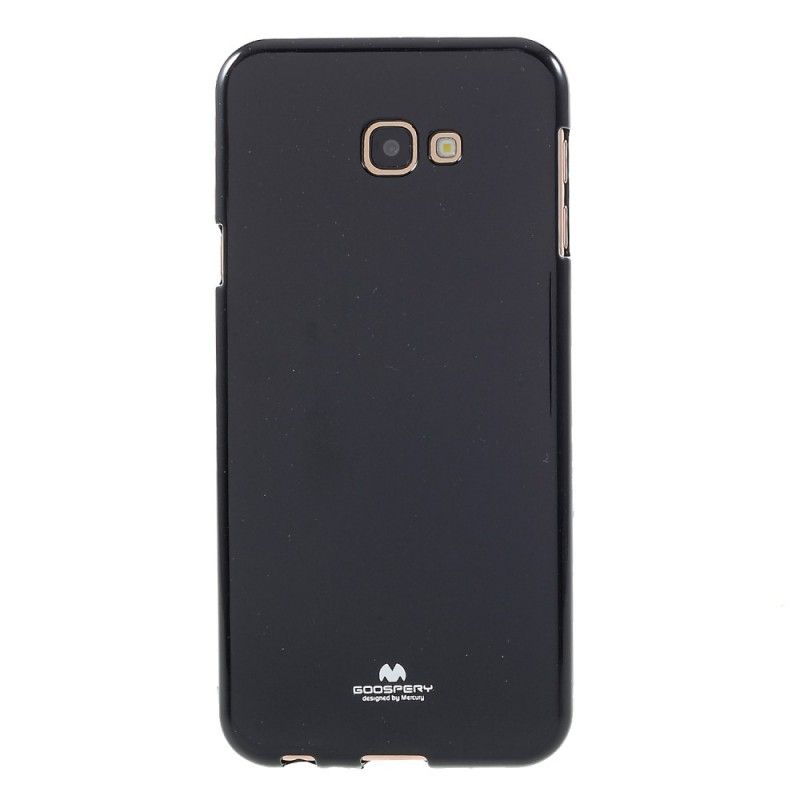 Etui Samsung Galaxy J4 Plus Biały Czarny Efektowny Metaliczny Efekt Rtęci
