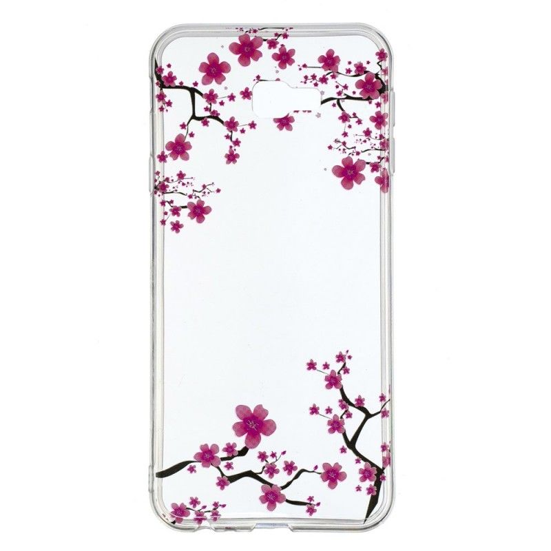 Etui Samsung Galaxy J4 Plus Kwiaty Śliwki Etui Ochronne