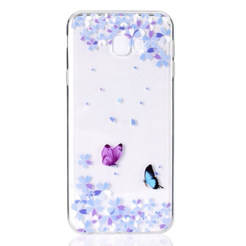 Etui Samsung Galaxy J4 Plus Przezroczyste Motyle I Kwiaty