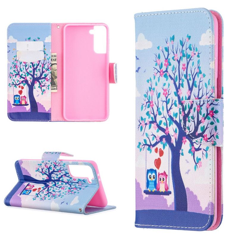 Etui Folio Samsung Galaxy S21 Plus 5G Sowy Na Huśtawce