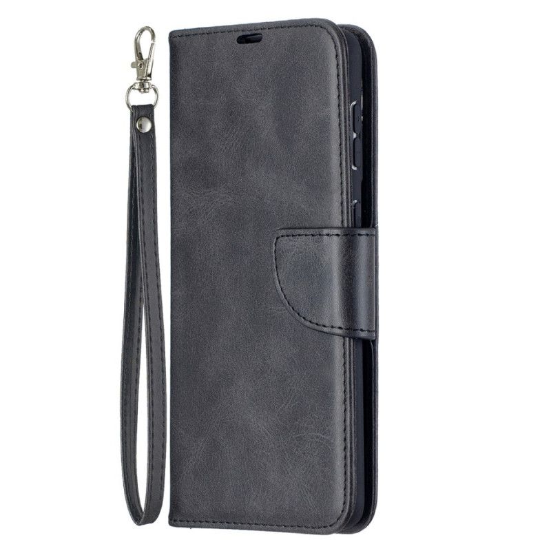 Etui Folio Samsung Galaxy S21 Plus 5G Szary Czarny Gładka Skośna Klapa