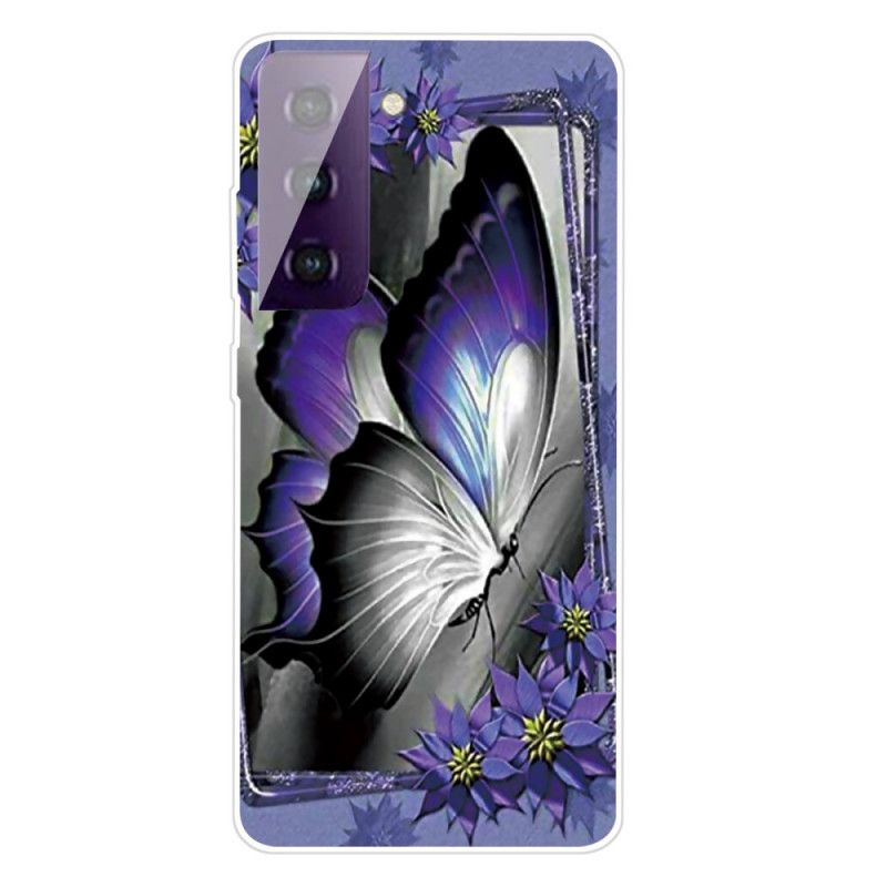 Etui Samsung Galaxy S21 Plus 5G Motyl Królewski Etui Ochronne