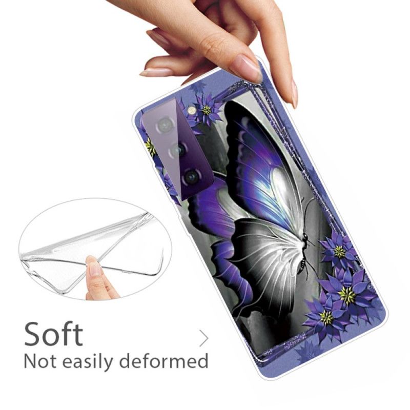 Etui Samsung Galaxy S21 Plus 5G Motyl Królewski Etui Ochronne