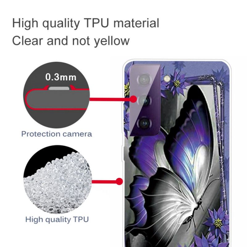 Etui Samsung Galaxy S21 Plus 5G Motyl Królewski Etui Ochronne