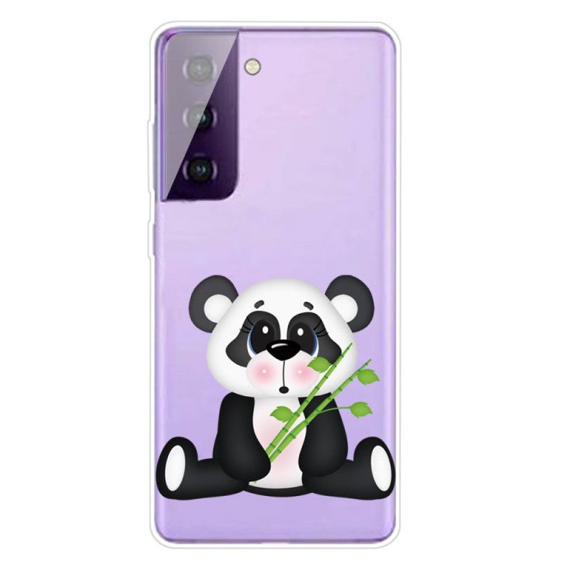 Etui Samsung Galaxy S21 Plus 5G Przezroczysta Smutna Panda Etui Ochronne