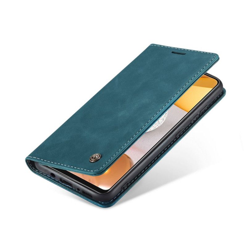 Flip Kotelot Samsung Galaxy S21 Plus 5G Granatowy Czarny Etui Z Imitacji Skóry Etui Ochronne