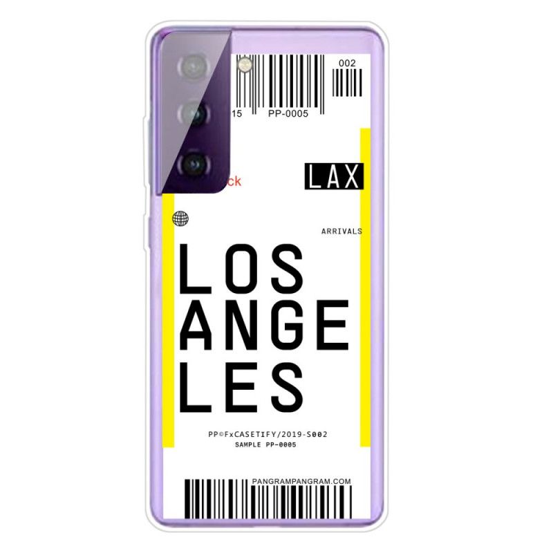 Futerały Samsung Galaxy S21 Plus 5G Etui na Telefon Karta Pokładowa Do Los Angeles