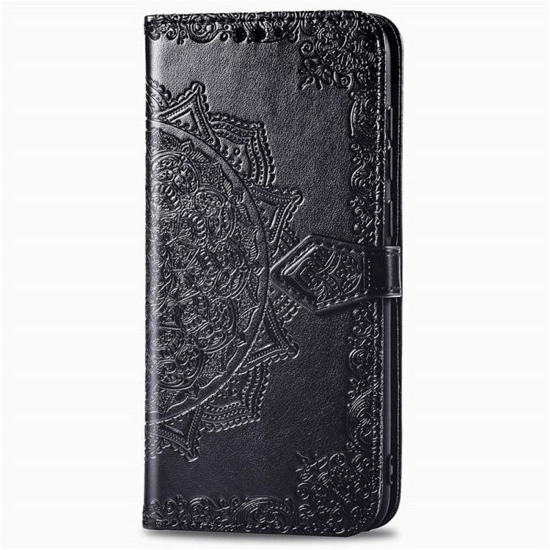 Etui Folio Samsung Galaxy M21 Szary Czarny Mandala W Średnim Wieku