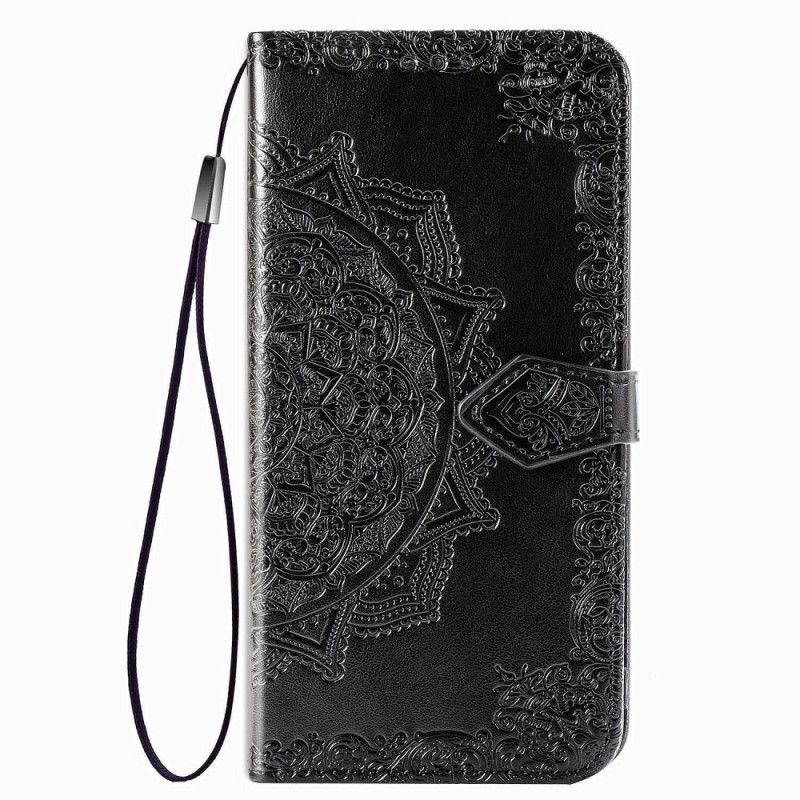 Etui Folio Samsung Galaxy M21 Szary Czarny Mandala W Średnim Wieku