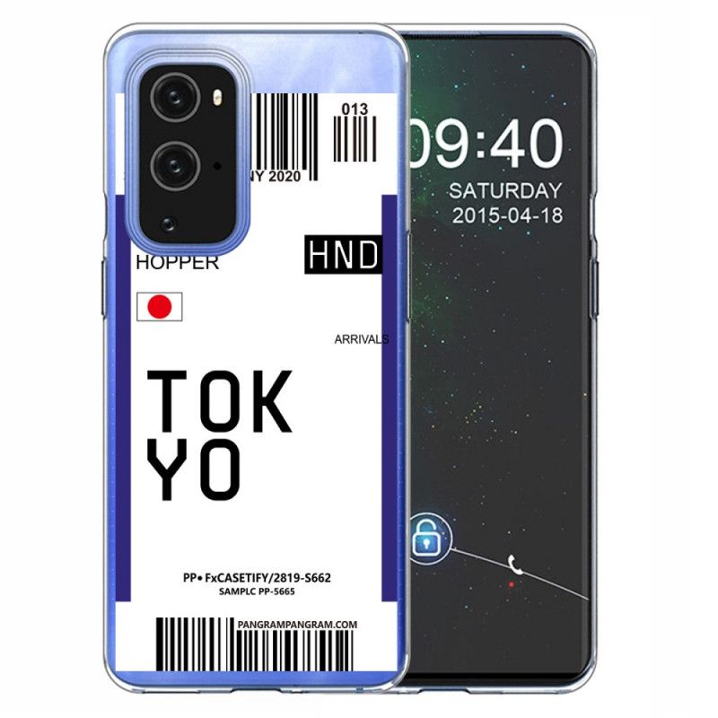 Etui OnePlus 9 Granatowy Czarny Karta Pokładowa Tokyo Etui Ochronne