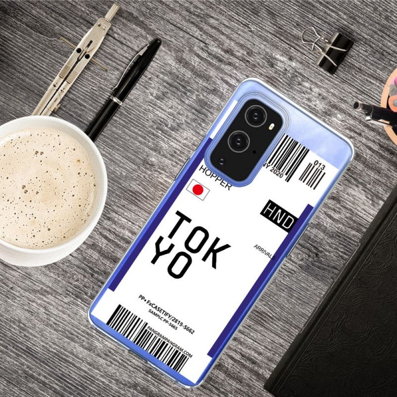 Etui OnePlus 9 Granatowy Czarny Karta Pokładowa Tokyo Etui Ochronne