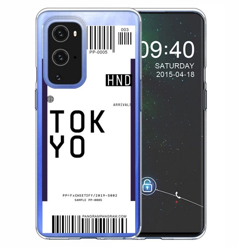 Etui OnePlus 9 Granatowy Czarny Karta Pokładowa Tokyo Etui Ochronne