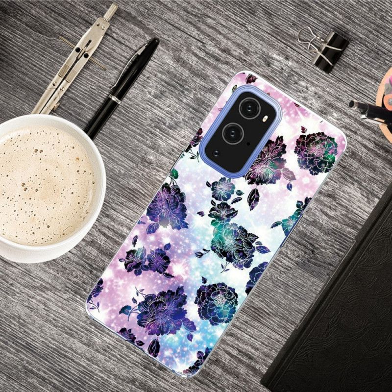 Etui OnePlus 9 Kolorowe Kwiaty Vintage