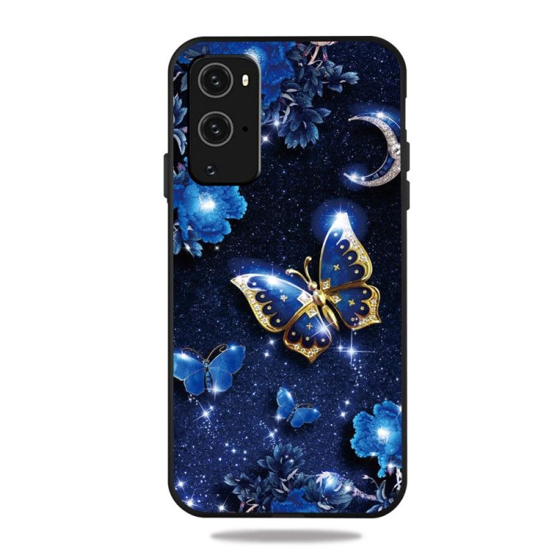 Etui OnePlus 9 Złoty Motyl Etui Ochronne