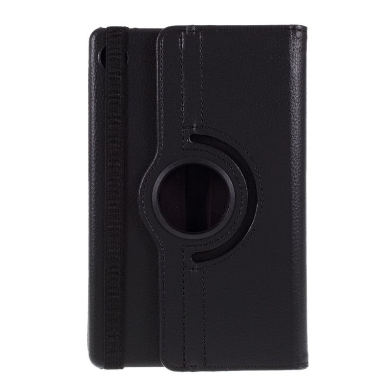 Etui Folio Huawei MatePad T 8 Biały Czarny Obracana O 360 ° Imitacja Skóry Liczi Etui Ochronne