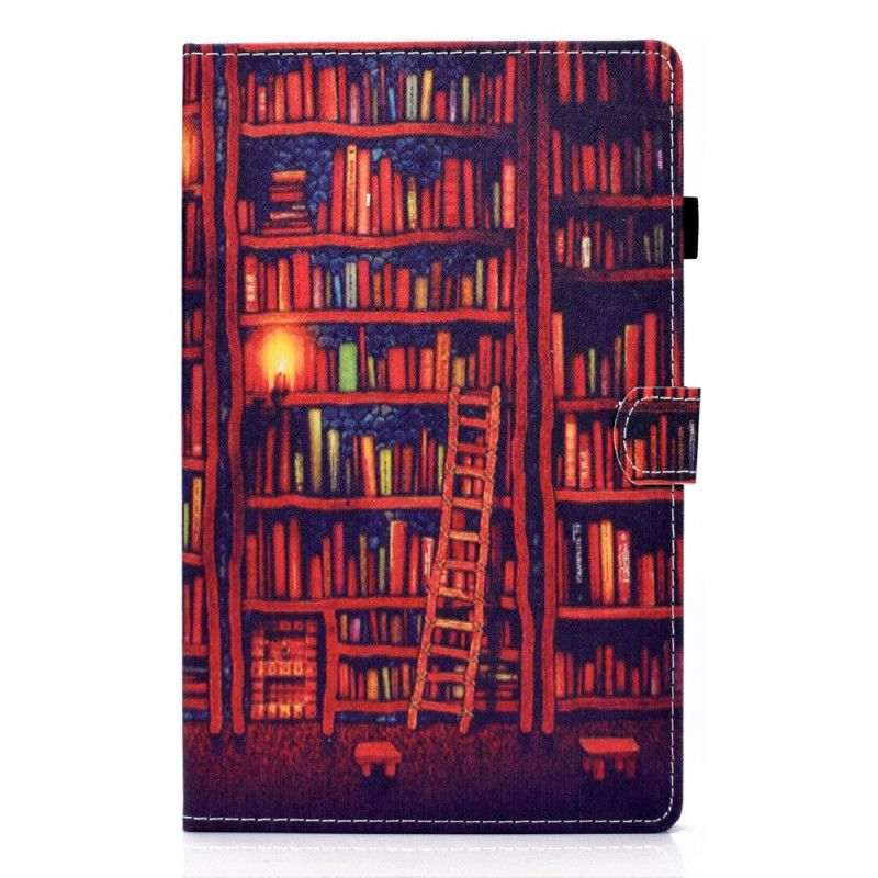 Etui Folio Huawei MatePad T 8 Brązowy Czerwony Biblioteka