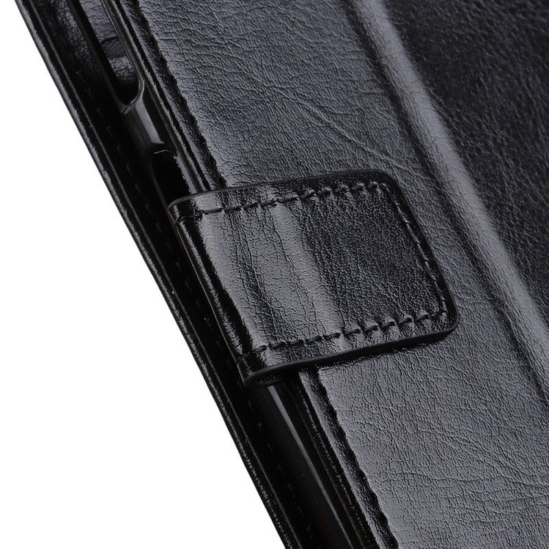 Etui Folio Samsung Galaxy M11 Czerwony Czarny Finezyjna Imitacja Skóry