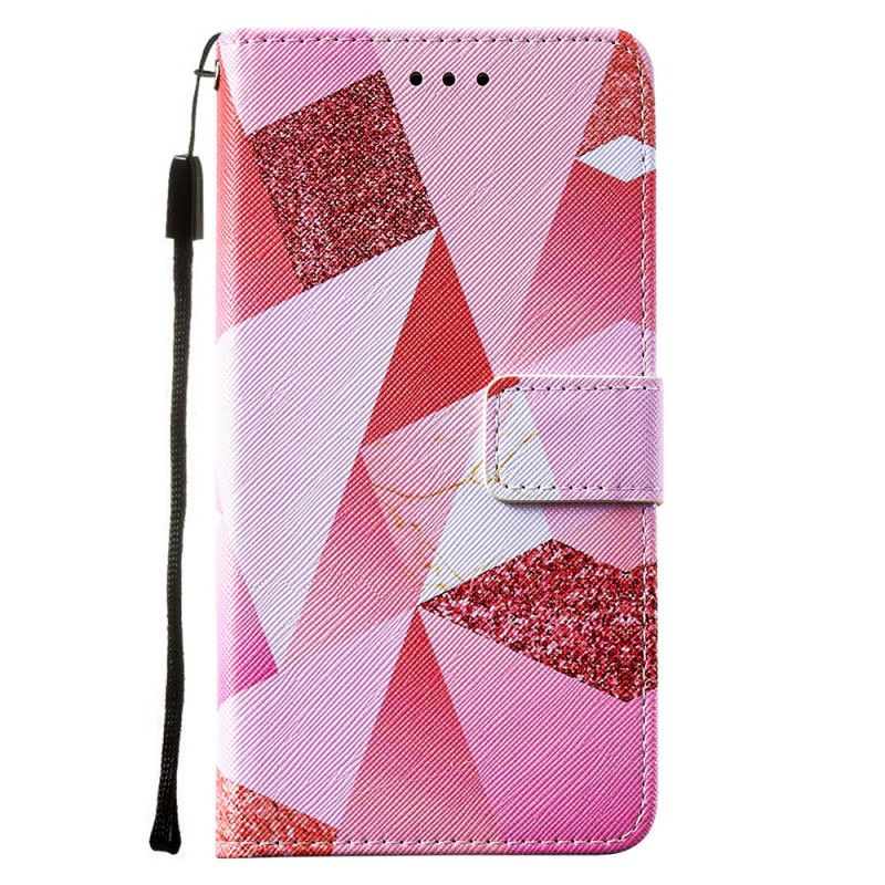 Etui Folio Samsung Galaxy M11 Różowa Grafika