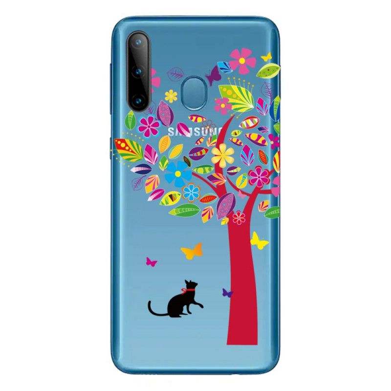 Futerały Samsung Galaxy M11 Etui na Telefon Kot Pod Drzewem