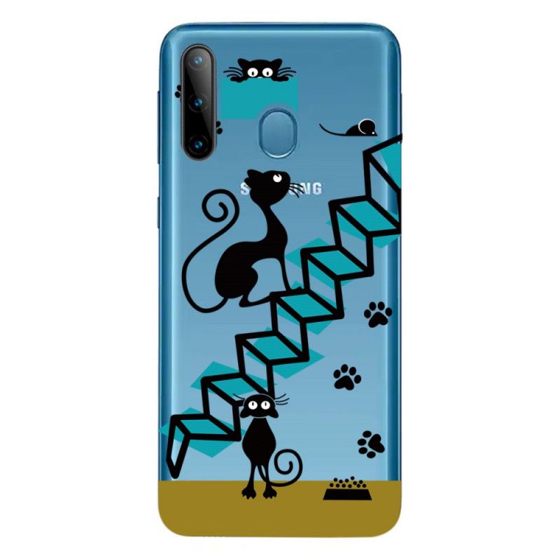 Futerały Samsung Galaxy M11 Etui na Telefon Śmieszne Koty