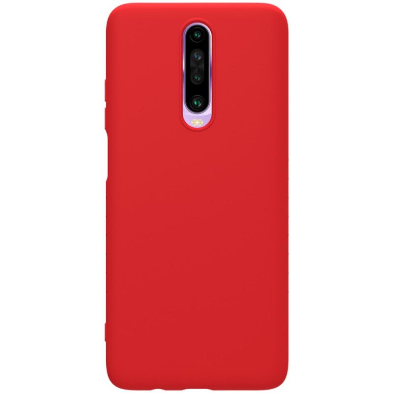 Etui Xiaomi Redmi K30 Czerwony Czarny Guma Nillkin Etui Ochronne