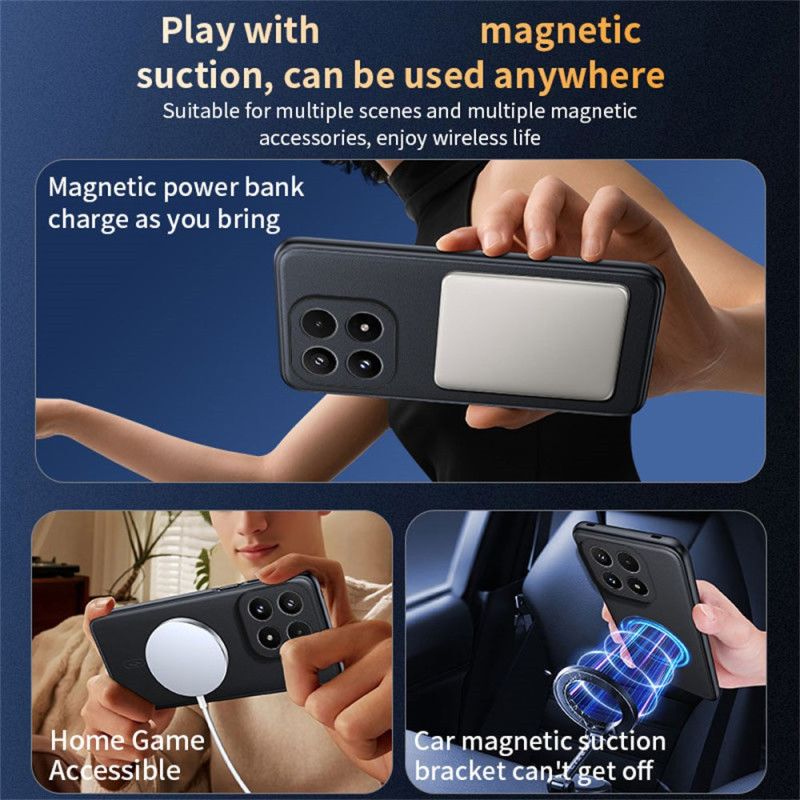 Etui Do Xiaomi 17 Magsafe W Skórzanym Stylu