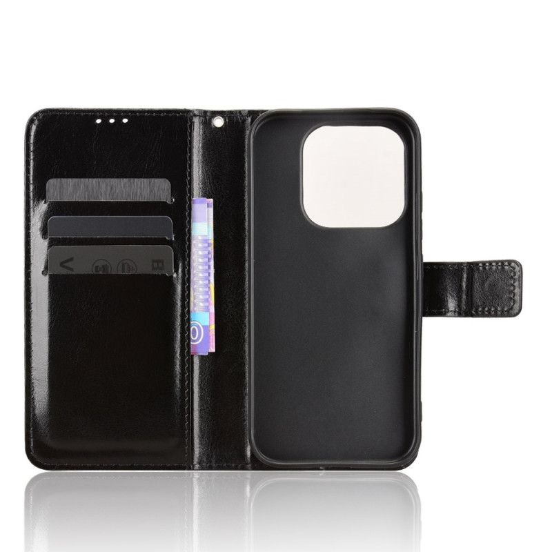 Etui Folio Do Xiaomi 17 Błyszcząca Sztuczna Skóra