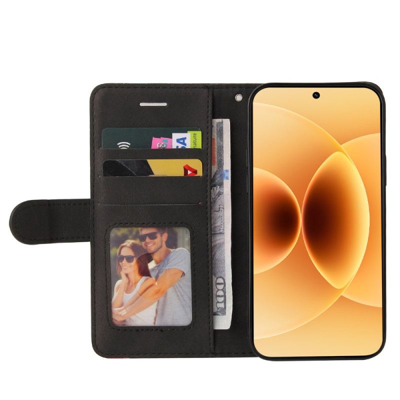 Etui Folio Do Xiaomi 17 Dwukolorowy Falisty