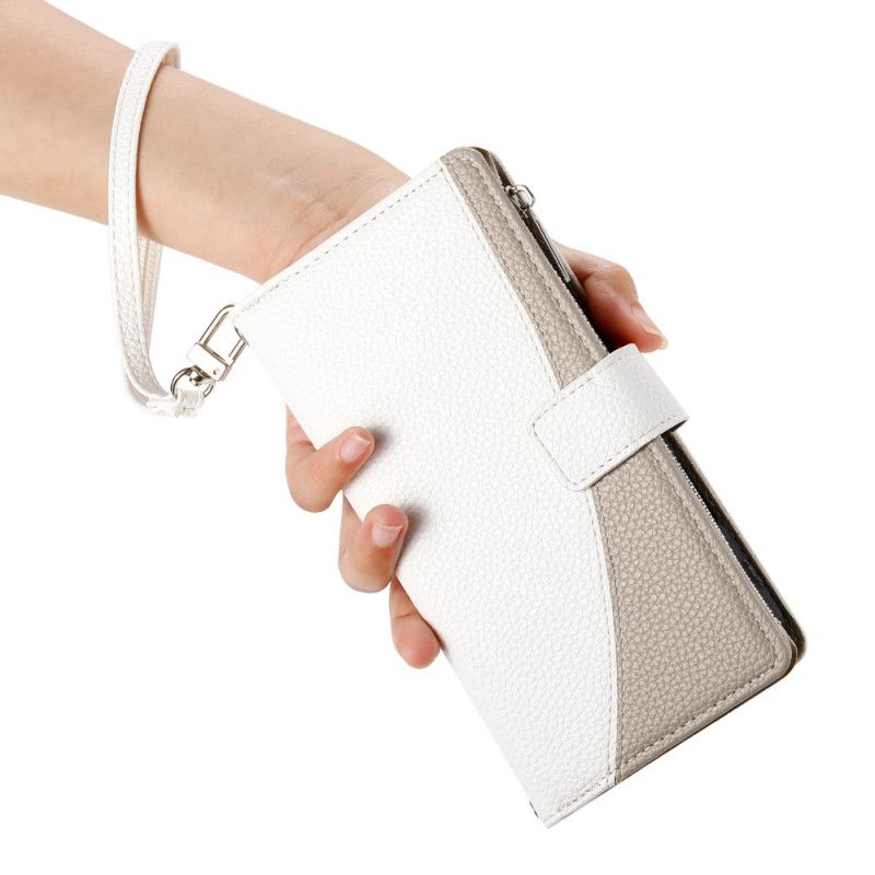 Etui Folio Do Xiaomi 17 Dwukolorowy Z Paskami