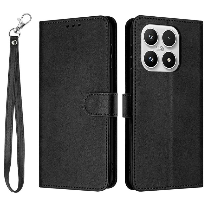 Etui Folio Do Xiaomi 17 Efekt Skóry Ze Smyczką