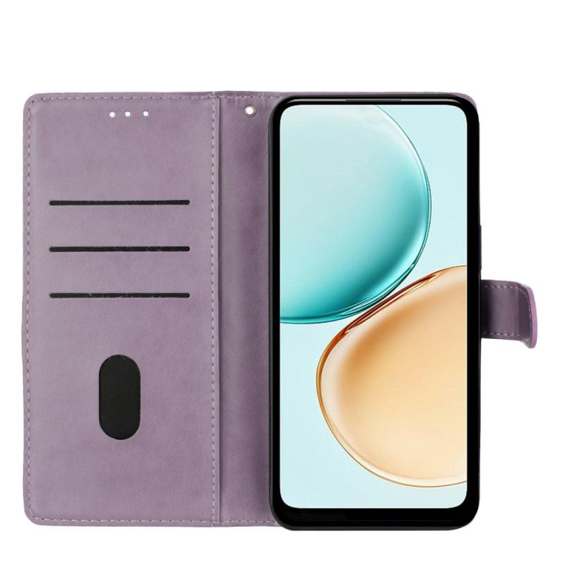 Etui Folio Do Xiaomi 17 Nadruk Kwiatowy