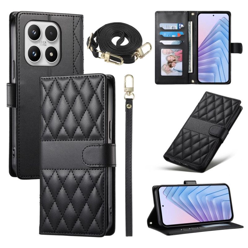 Etui Folio Do Xiaomi 17 Pikowane Z Paskami