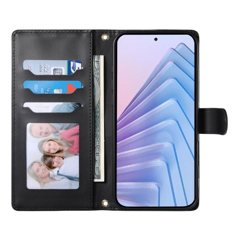 Etui Folio Do Xiaomi 17 Pikowane Z Paskami