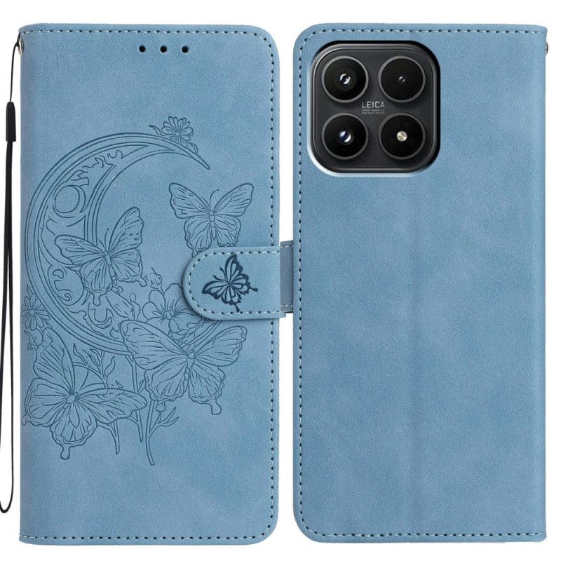 Etui Folio Xiaomi 17 Efekt Zamszu W Locie Motyla