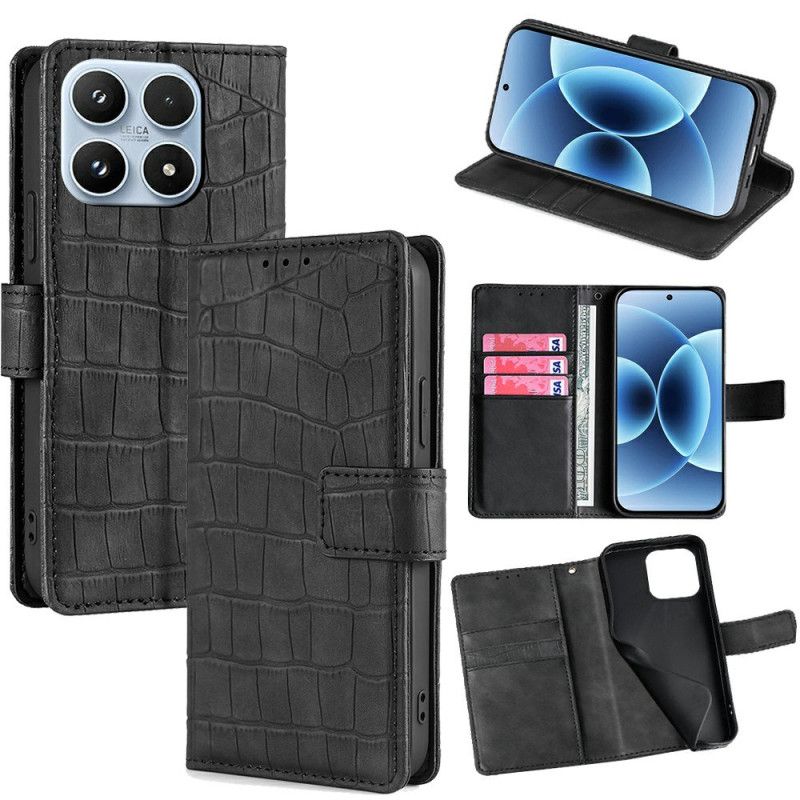 Etui Folio Xiaomi 17 Faktura Skóry Krokodyla