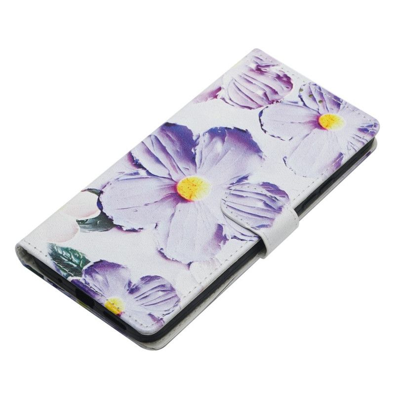 Etui Folio Xiaomi 17 Fioletowe Kwiaty Etui Ochronne