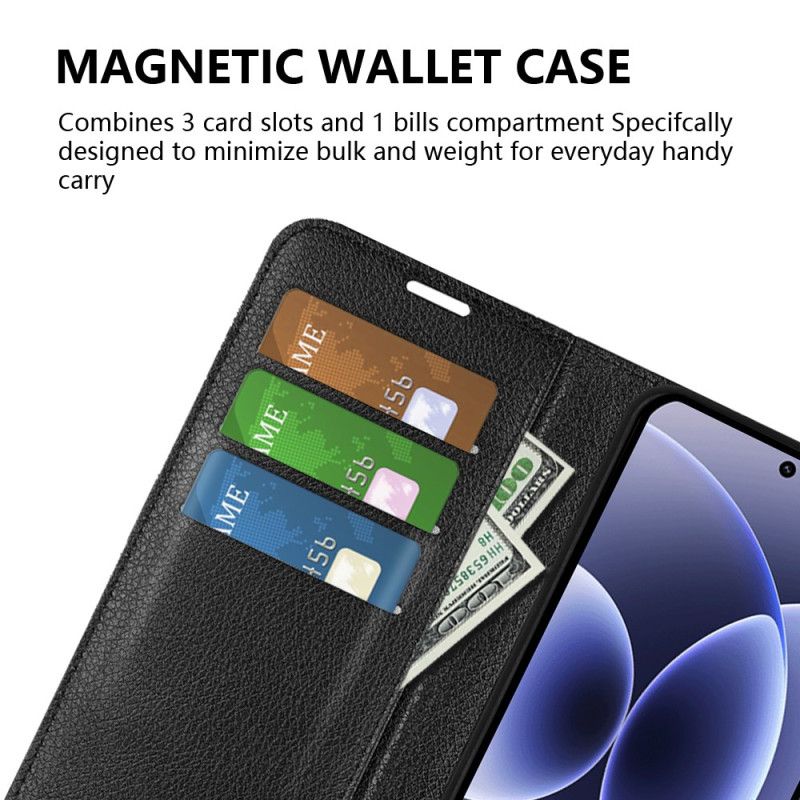 Etui Folio Xiaomi 17 Klasyczna Sztuczna Skóra Liczi