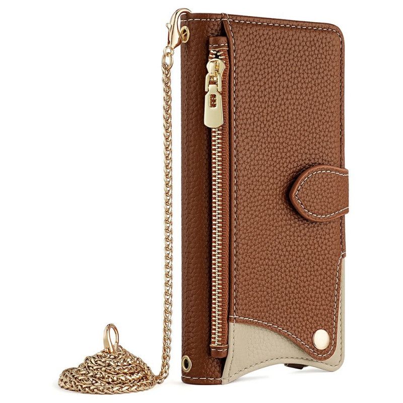 Etui Folio Xiaomi 17 Pasek Na Ramię Z Lusterkiem I Łańcuszkiem Etui Ochronne