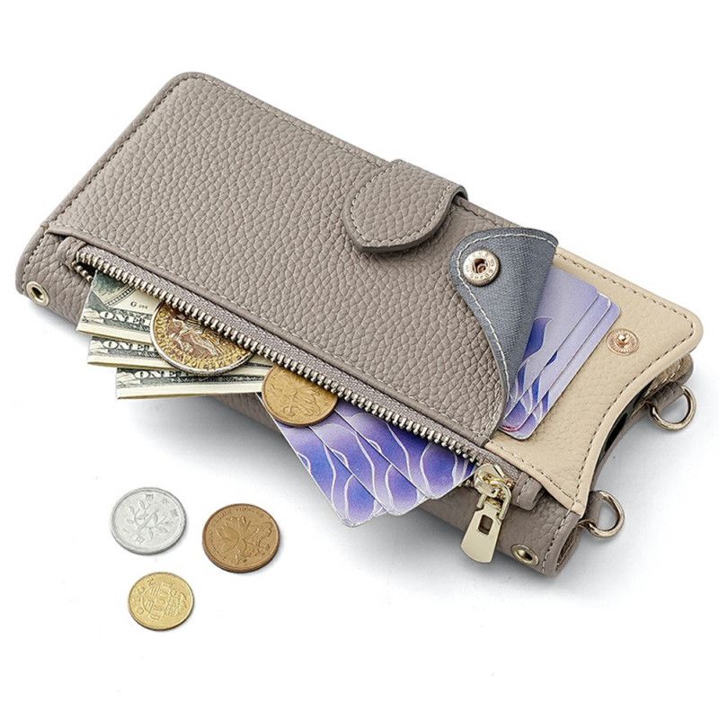 Etui Folio Xiaomi 17 Pasek Na Ramię Z Lusterkiem I Łańcuszkiem Etui Ochronne