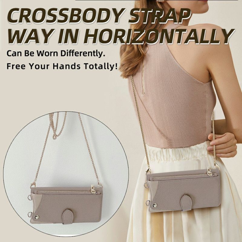 Etui Folio Xiaomi 17 Pasek Na Ramię Z Lusterkiem I Łańcuszkiem Etui Ochronne