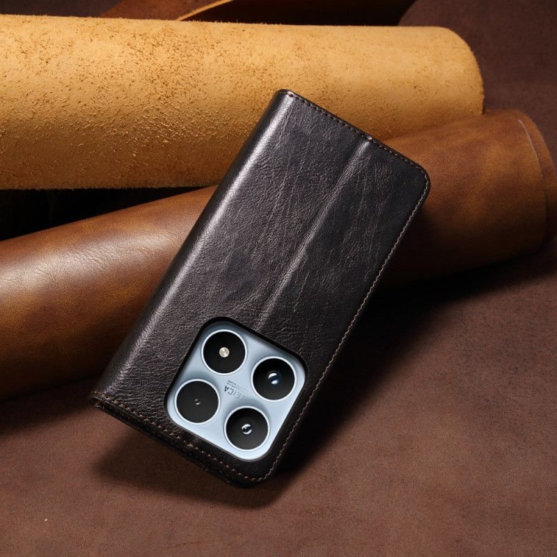 Flip Kotelot Xiaomi 17 Woskowana Imitacja Skóry Etui Ochronne