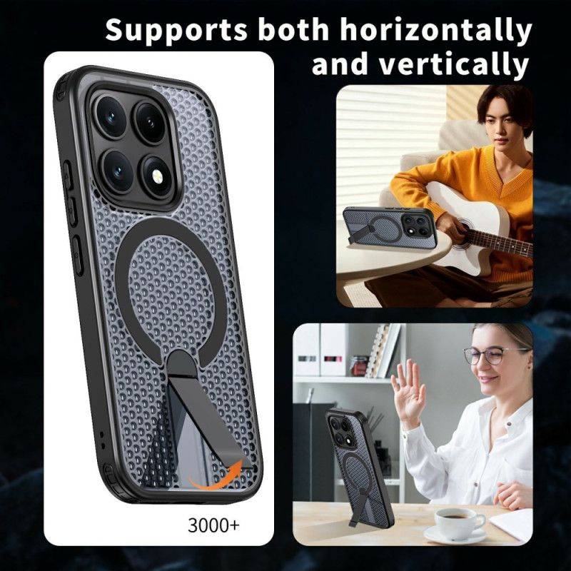 Futerały Xiaomi 17 Etui Na Telefon Tekstura Magnetycznej Siatki Z Podstawką